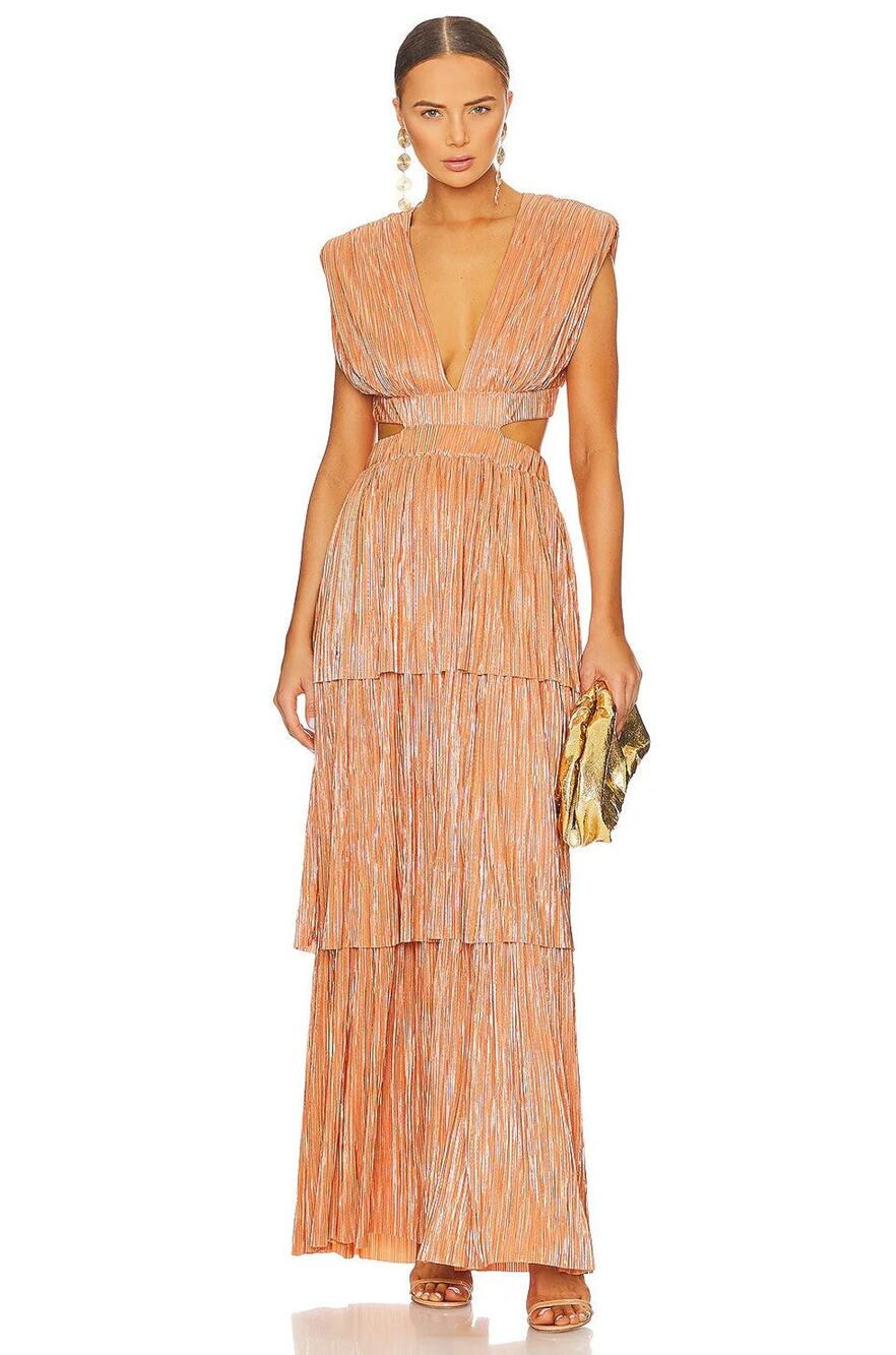 Sabina Musayev Athena Dress Golden Apricot - L